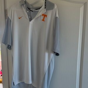 Nike Men's White and Gray Polo Shirt